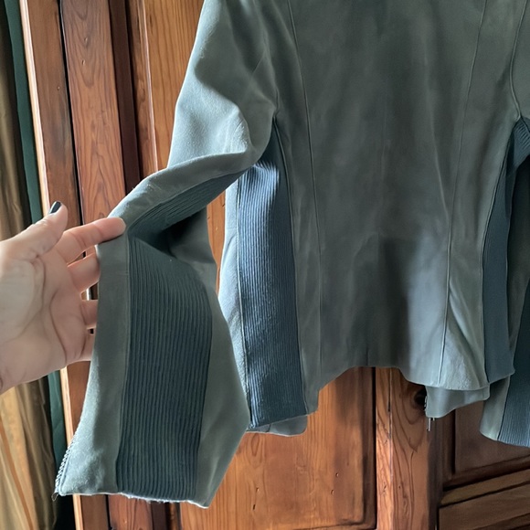 COPY - EUC VINCE SUEDE WATERFALL COLLAR ZIP JACKET. SIZE L - Picture 9 of 14